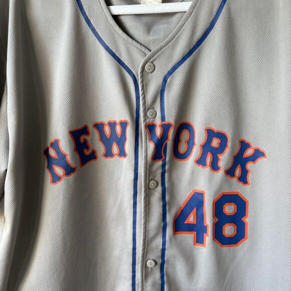 Men's Blue and Grey New York Mets Baseball Jersey - Picture 1 of 4